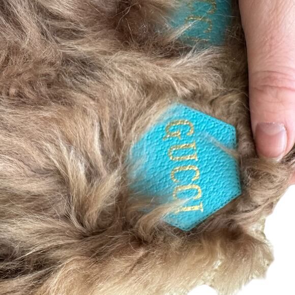 GUCCI Princetwon Horsebit Mule with Fur Gucci 100 Red Size 7 - Picture 8 of 11